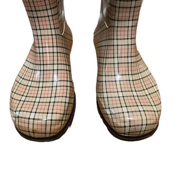 Lower East Side Checkered Plaid Rain Boots Size 9 - Picture 5 of 11